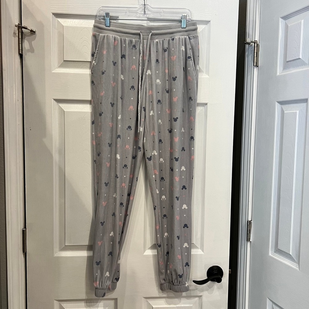 Disney Jogger Pants Polyester Spandex Minnie Mouse Plush Loungewear Disneycore